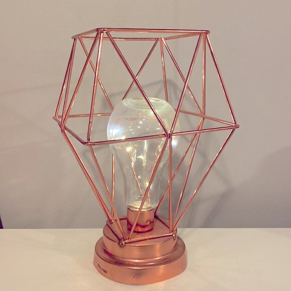 Rose gold fairy light lightbulb desk lamp - Picture 2 of 2